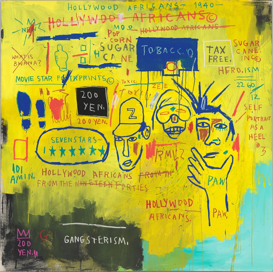 Jean-Michel Basquiat Hollywood Africans, 1983 Courtesy Whitney Museum of American Art, New York. © The Estate of Jean-Michel Basquiat/ Artists Rights Society (ARS), New York/ ADAGP, Paris. Licensed by Artestar, New York.