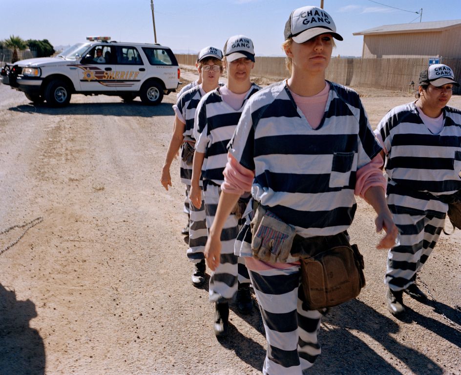 Female inmates march to work near Phoenix, Arizona