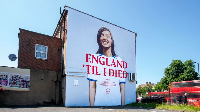 Larger-than-life murals honour young football fans lost to heart disease