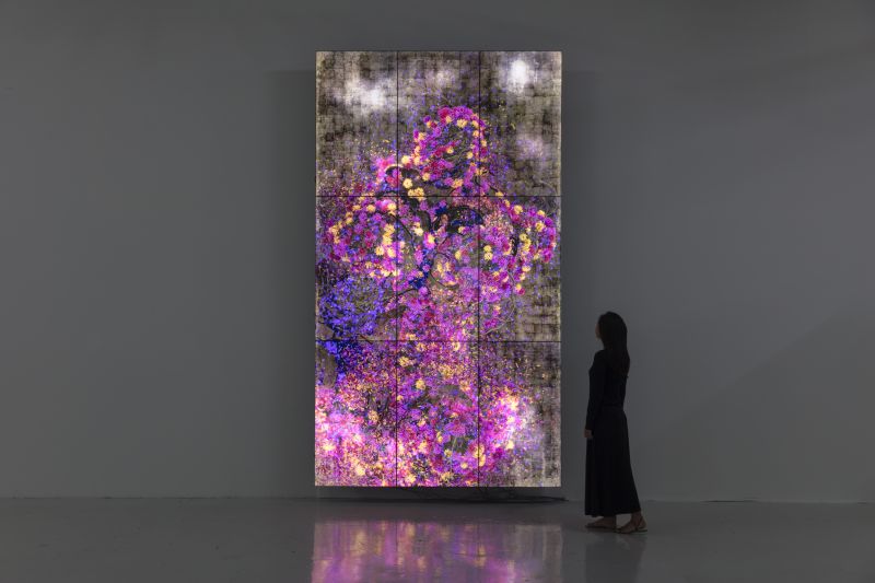 Teamlab's intricate digital floral patterns grounded in