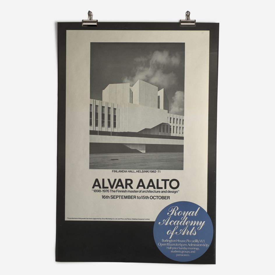 RA Alvar Aalto Exhibition 1978 Epic Poster ​from the Royal Academy of Arts Collection