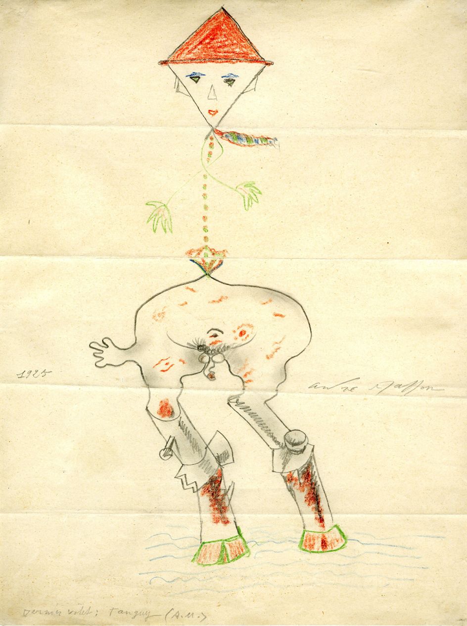 Yves Tanguy, André Masson and others, Cadavre Exquis, 1925, Pencil and coloured pencil on paper, 27.7 x 21 cm