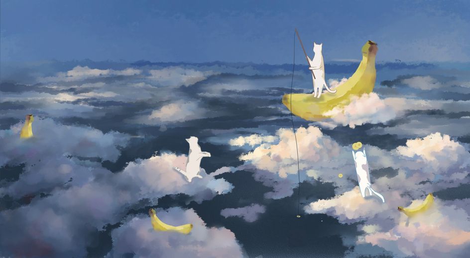 Cat With Fruits Illustrations by Rui Deng, winner in the Graphics, Illustration and Visual Communication Design Category, 2020-2021.