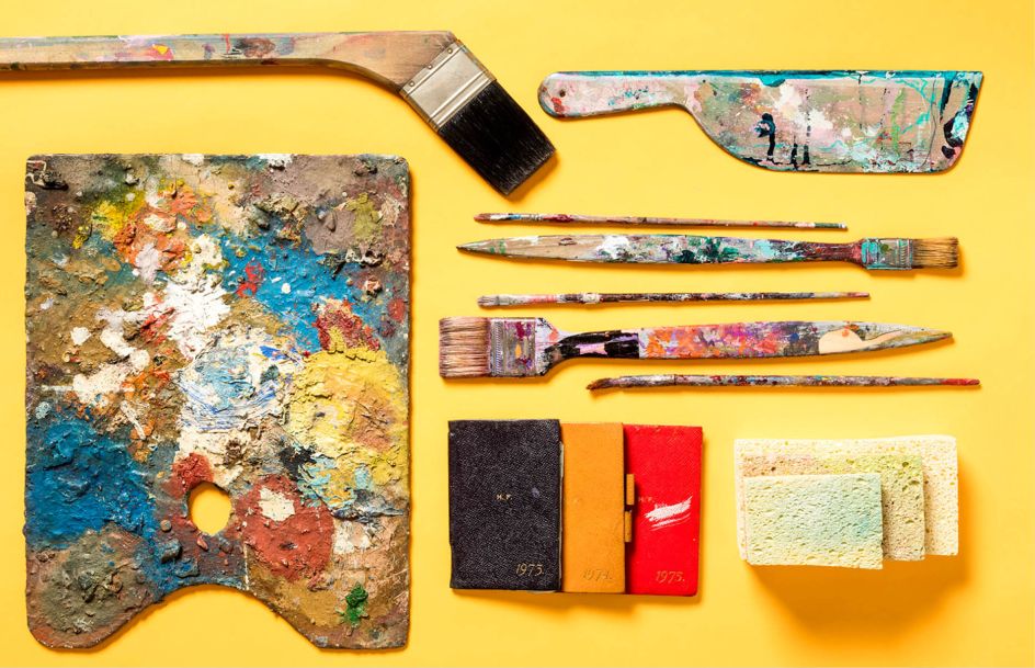 Helen Frankenthaler's studio and archival materials. Helen Frankenthaler Foundation Archives, New York. © 2016 Helen Frankenthaler Foundation, Inc