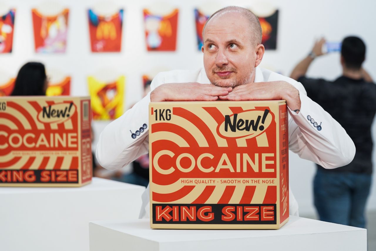 Ben Frost, on the opening night of his new show. Photography by Presley Ann