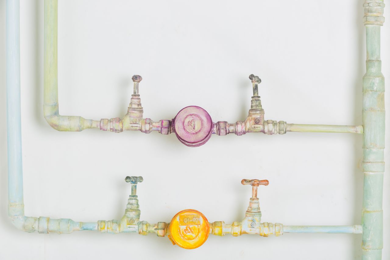 Do Ho Suh Rubbing / Loving, STPI, Corridor 4 - 03, 41 Robertson Quay, Singapore 238236 (detail), 2017 Pastel on paper Produced at STPI - Creative Workshop & Gallery, Singapore 102 x 102 x 20.5 cm 40 1/8 x 40 1/8 x 8 1/8 in © Do Ho Suh Photo courtesy of the artist, STPI and Victoria Miro, London/Venice