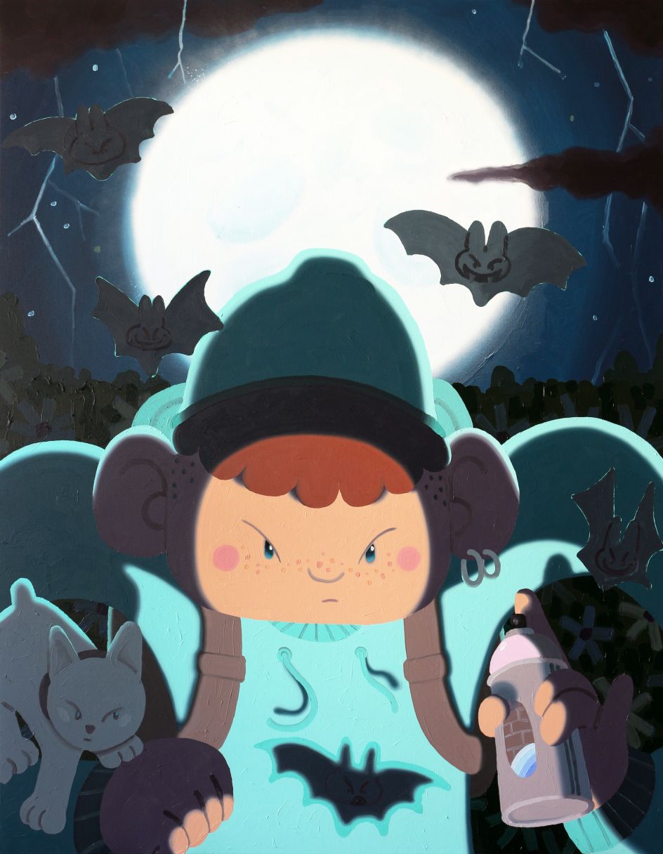 Imon's graffiti background is referenced in several works