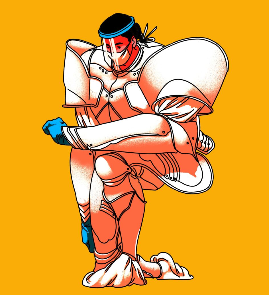 Covid Knight - A personal piece in solidarity with healthcare workers © Avalon Nuovo