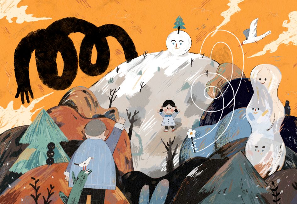 Zoe likes to tell stories with bold colours and playful characters