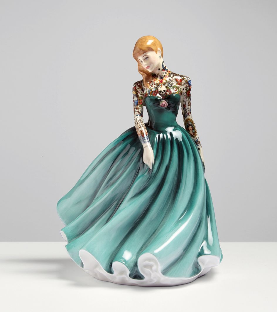 Jessica Harrison, Painted Lady (14), 2015, found ceramic, enamel paint, 21.5 × 16 × 14.5 cm (8 ½ × 6 ½ × 5 ½ in). Picture credit: Courtesy of the artist. Made at the European Ceramic Workcentre at Sundaymorning@ekwc. Photo: Chris Park. University of Edinburgh