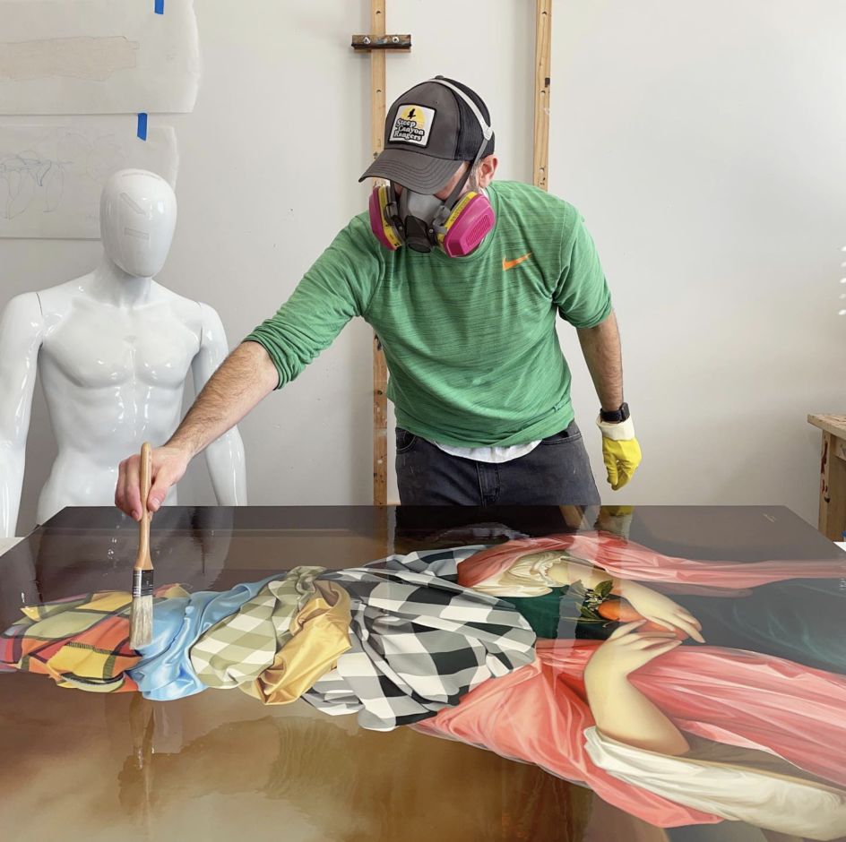 Shawn Huckins in his New England studio.