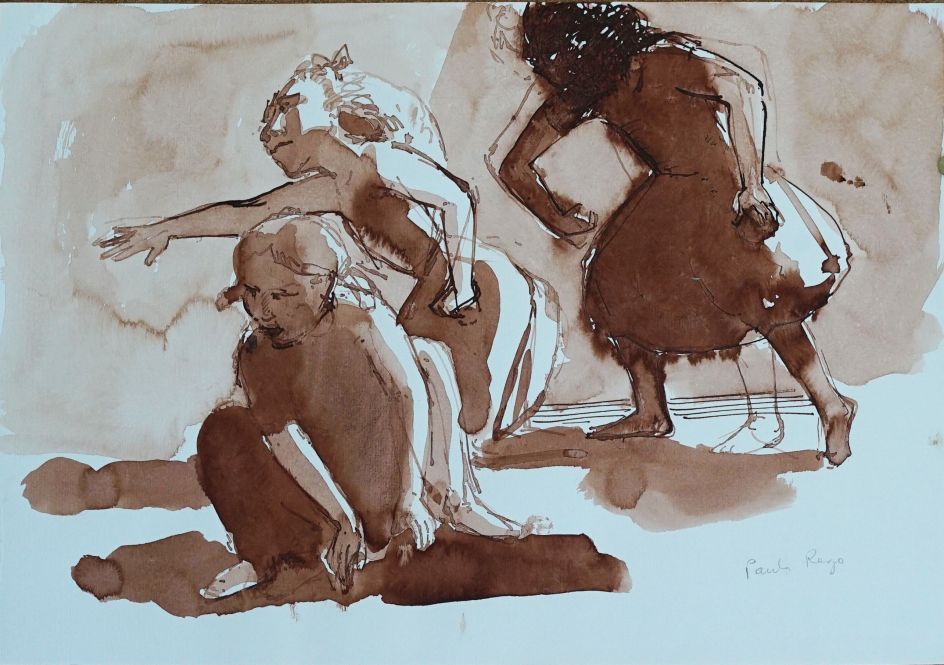 Paula Rego, Drawing of Three Girls, 1987, Private Collection © Paula Rego, courtesy Marlborough Fine Art