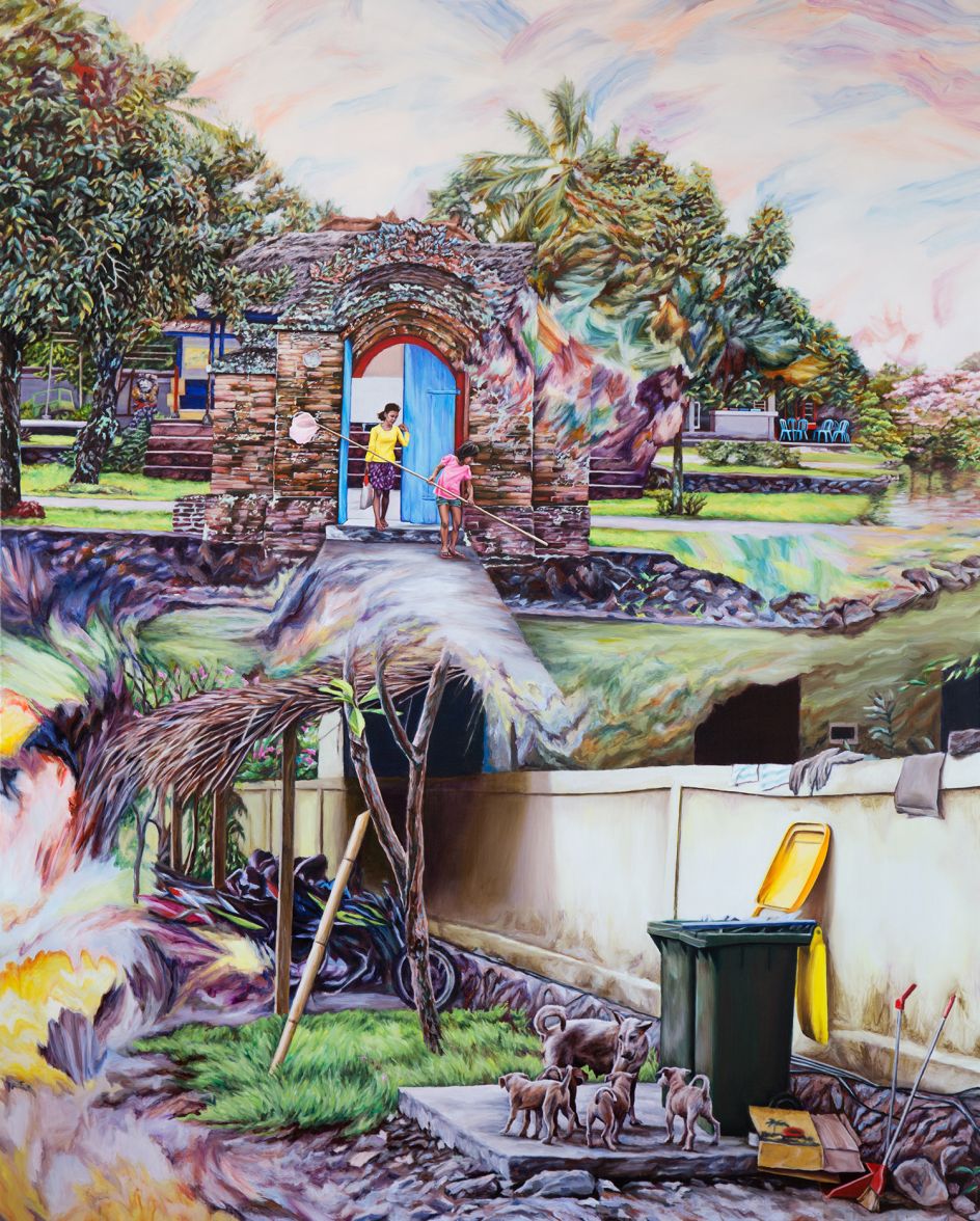 Kevin Chin, Scavengers 2017, oil on Italian linen, 183 x 147 cm