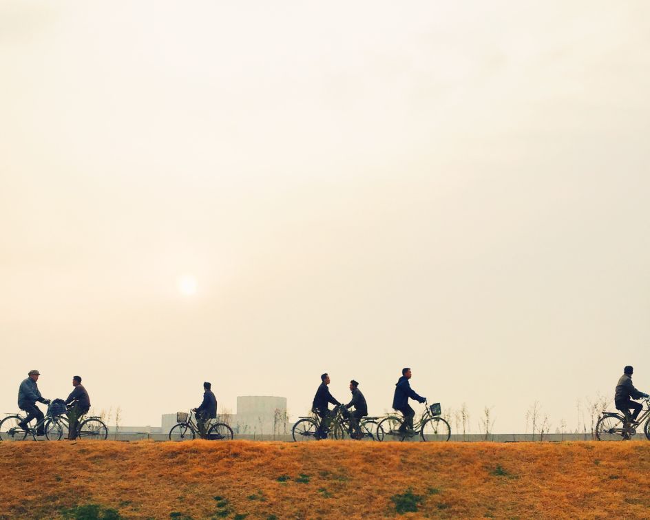 Bikes were everywhere. Main mode of transportation in the country.