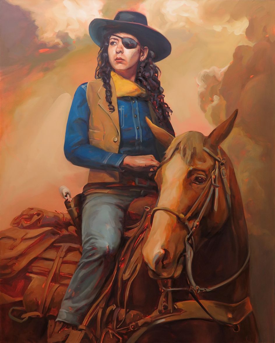 Felice House, Rebekah Wayne in True Grit, 2015. Oil on canvas.