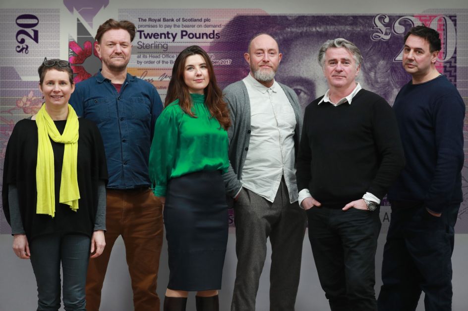 Scottish design professionals from Nile, O Street, Stuco Design and (far right) Alistair McAuley and Paul Simmons from Timorous Beasties © Stewart Attwood