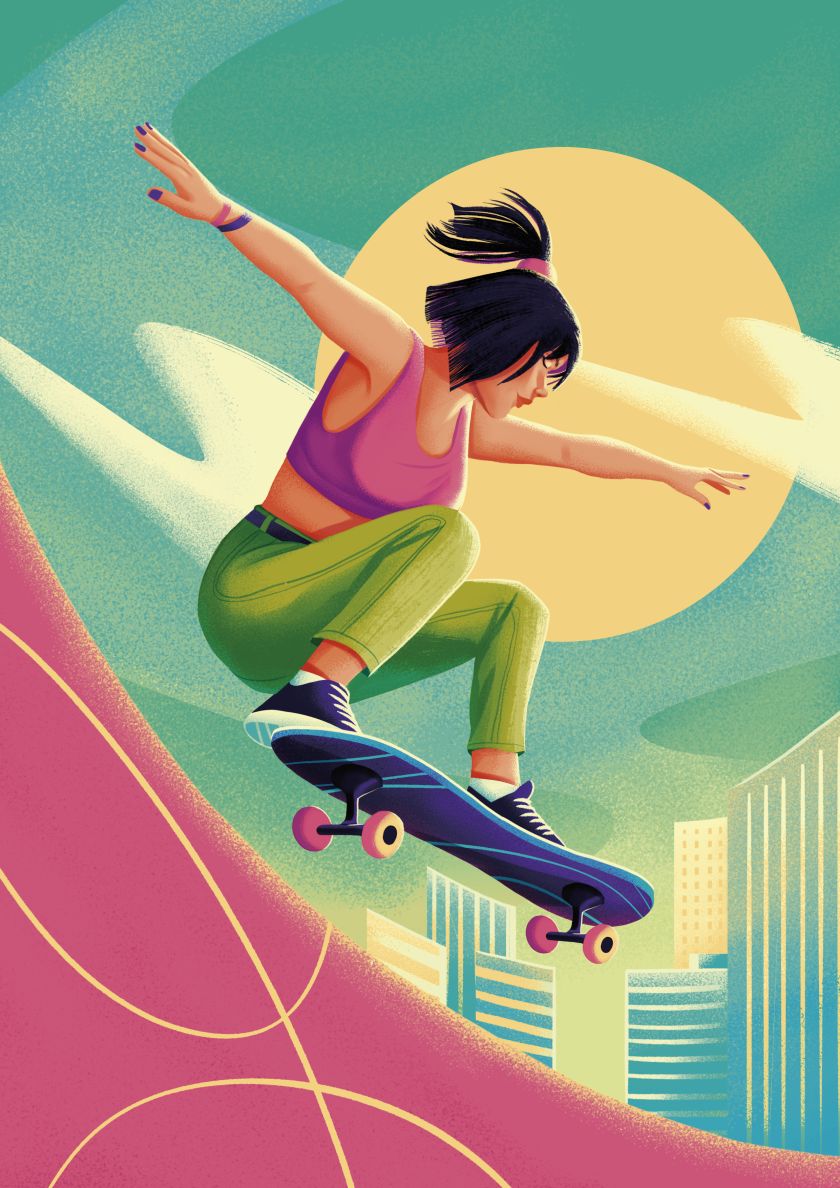 Loud pinks and greens bring energy to Andressa Meissner's work.