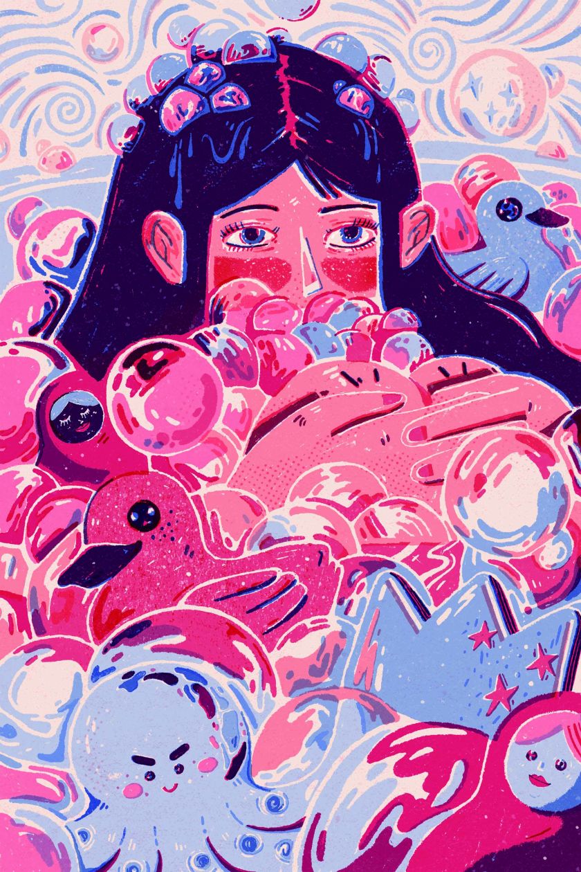 Esther Tang's gloriously textural illustrations help her connect to the world emotionally