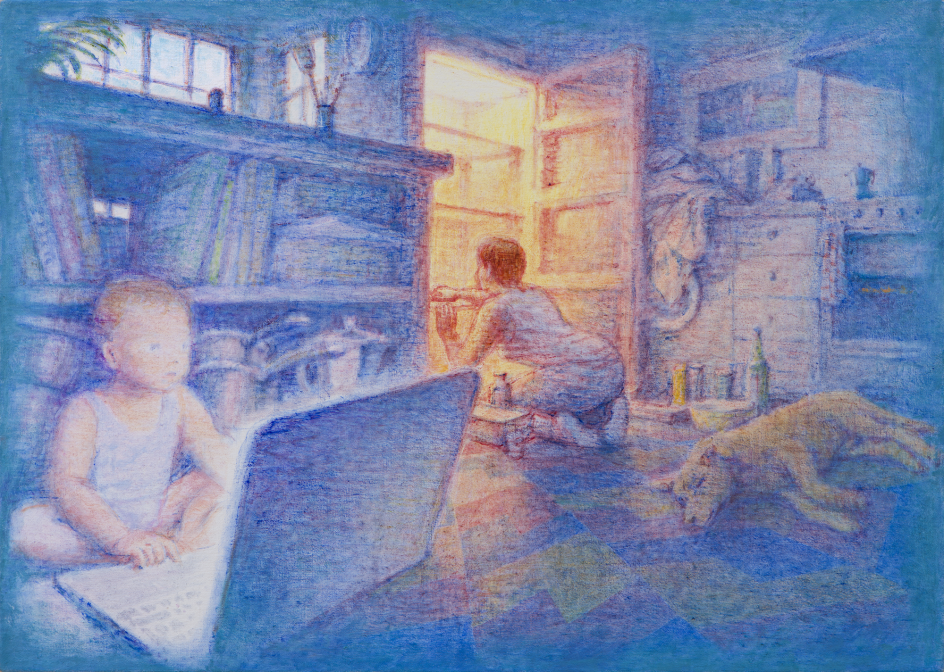 Fridge, oil on canvas 51x72cm © Julian Bell