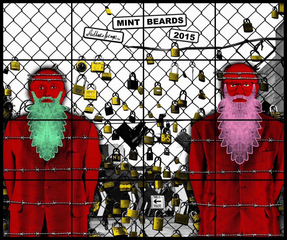 Gilbert & George, MINT BEARDS, 2015, 254 x 302 cm © Gilbert & George | Courtesy White Cube