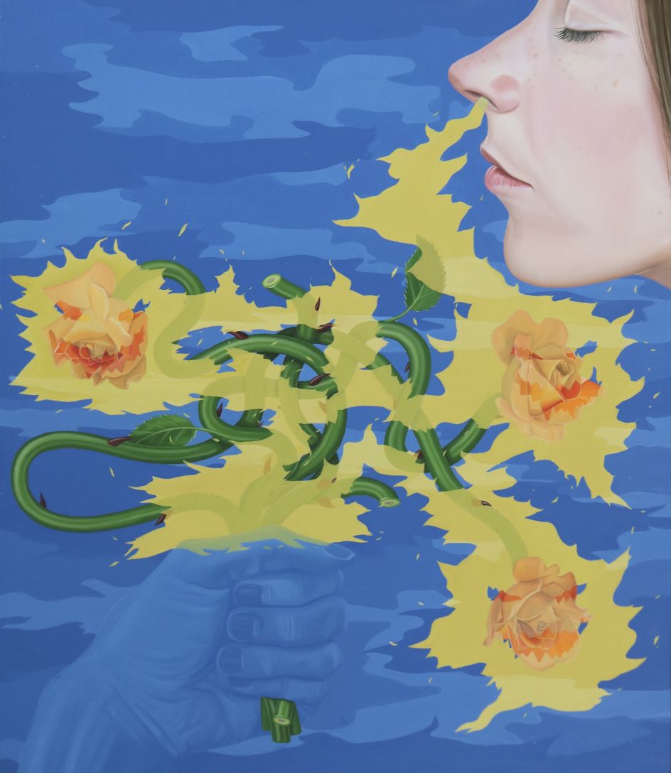 Tristan Pigott 'This Living Hand, Now Warm & Capable' 2020, Oil on board, 25 x 28.5 cm