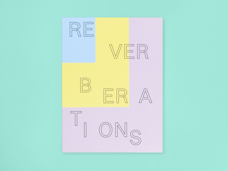 Reverberations exhibition catalogue design by Elana Schlenker