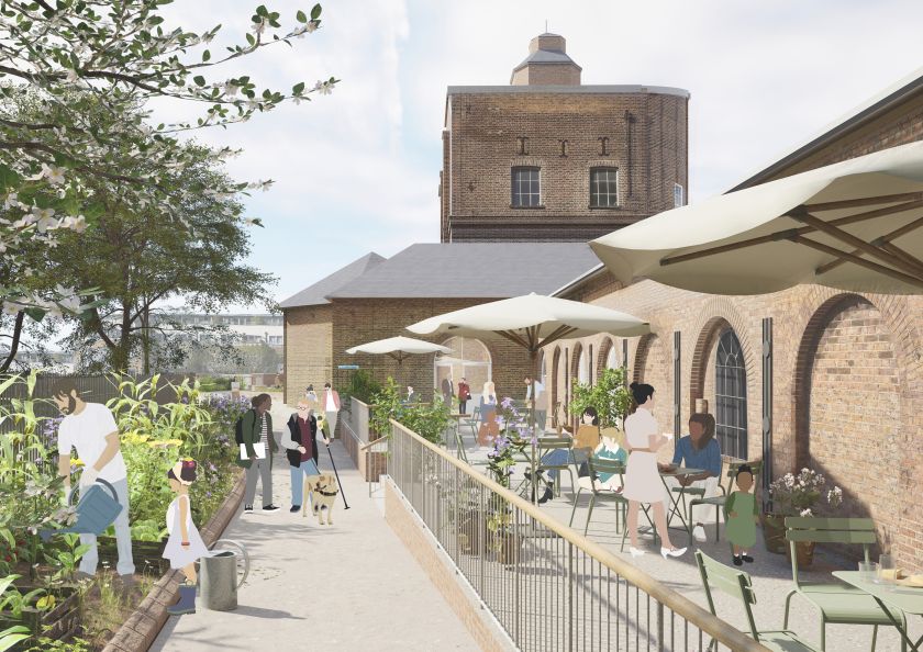 Impression - Terrace at the new Quentin Blake Centre for Illustration © Nora Walter