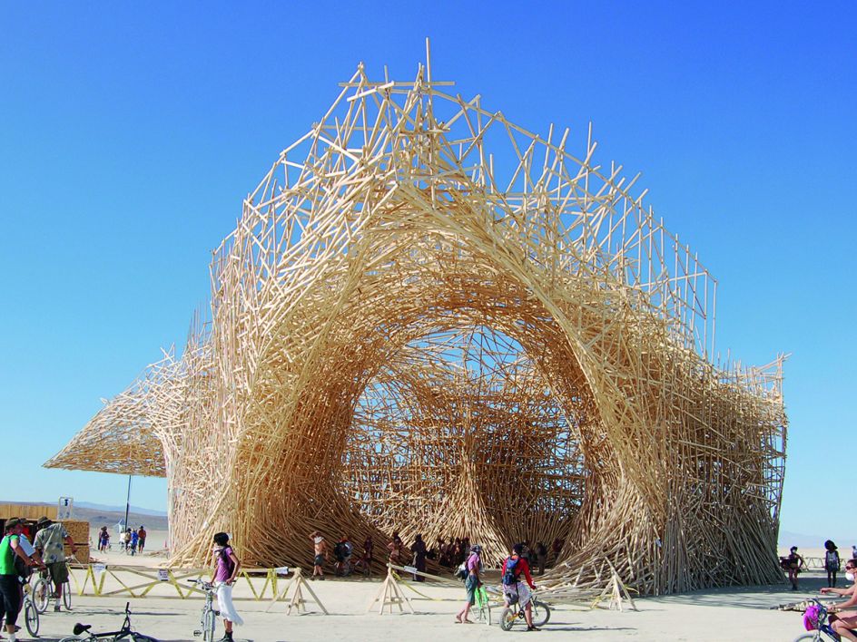 Uchronia at Burning Man, Black Rock Desert, NV, USA, Arne Quinze, 2006. Picture credit: Jason Strauss
