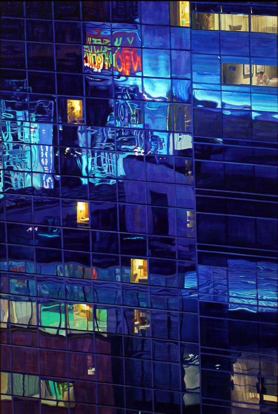 Colour On the Ritz - Oil on paper adhered to wood, 2015