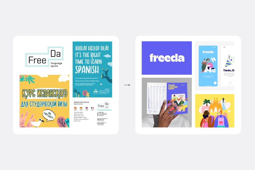 A new identity for Barcelona language school Freeda