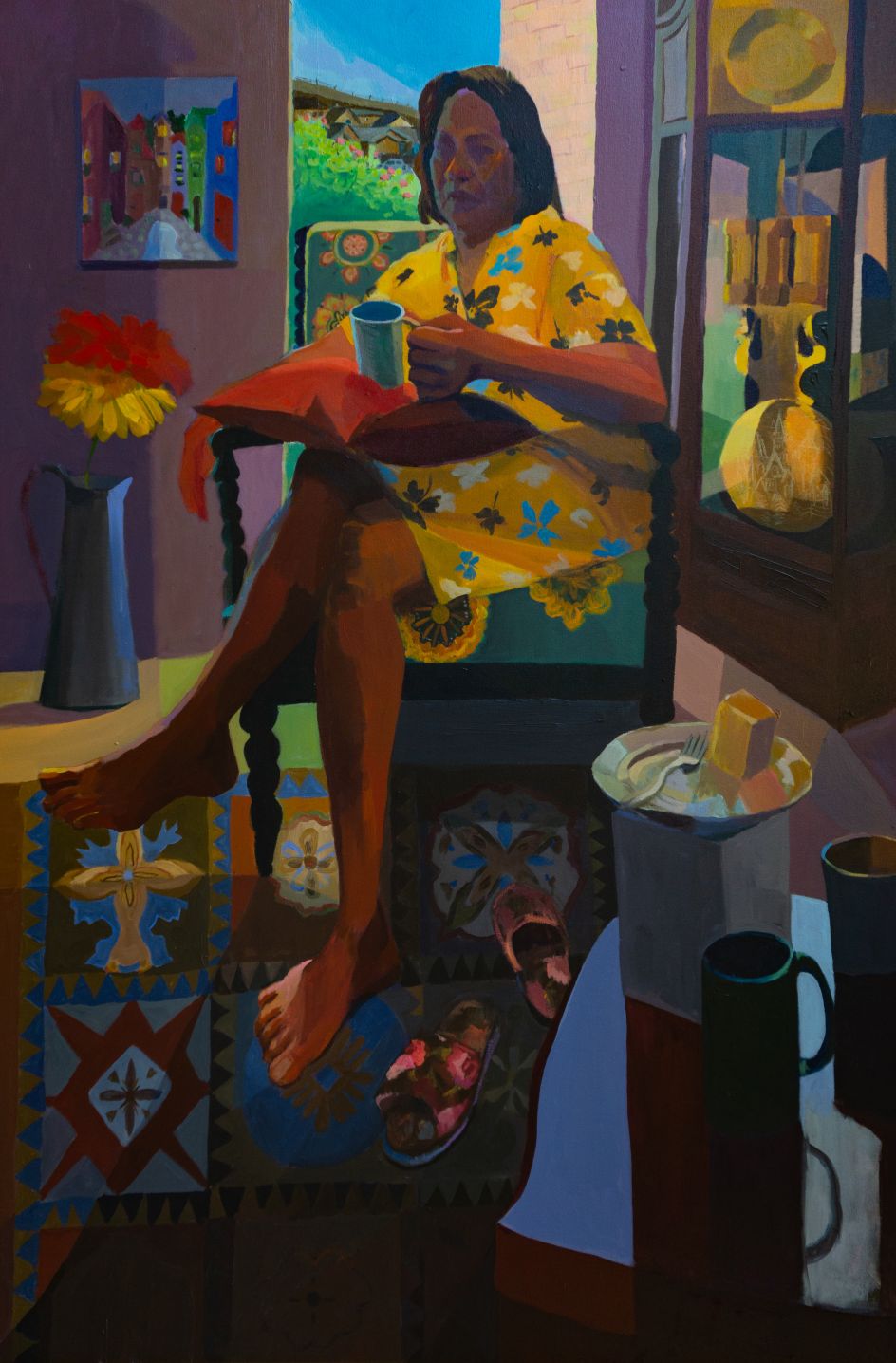 Mikey Yates, Coffee and Cassava Cake with Mom in Texas, 2021, courtesy of the artist and Taymour Grahne