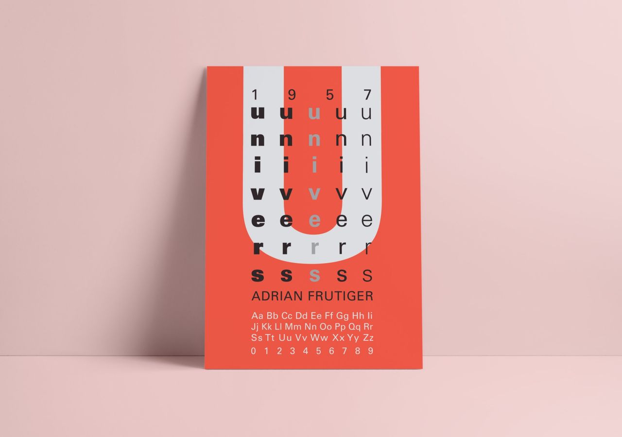 Univers type poster by designer [Rokaya Shenasa](https://www.rokayas.com/)