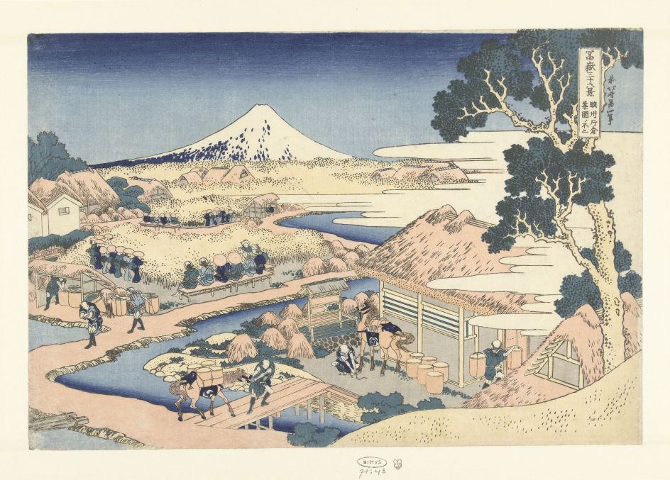 Katsushika Hokusai, Fuji Seen from the Katakura Tea Plantation in the Suruga Province, 1831-1835, Rijksmuseum, Amsterdam, purchased with the support of the F.G. Waller-Fonds