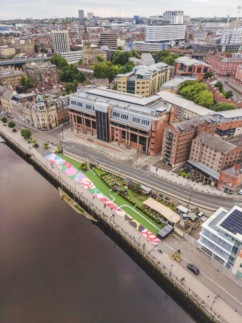 Spectacular 90-metre artwork adds life and colour to Newcastle Quayside
