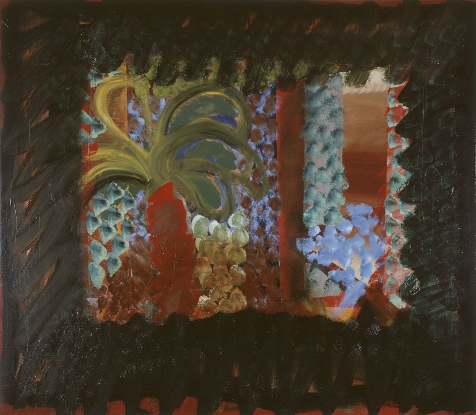 Howard Hodgkin In the garden of the Bombay Museum, 1978–1982 Oil on wood, 122 x 143cm | Credit: © Howard Hodgkin Courtesy the artist and Gagosian