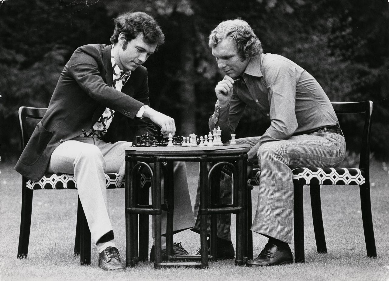 Franz Beckenbauer and Bobby Moore by Terry O'Neill, mid 1970s © Iconic Images/Terry O’Neill