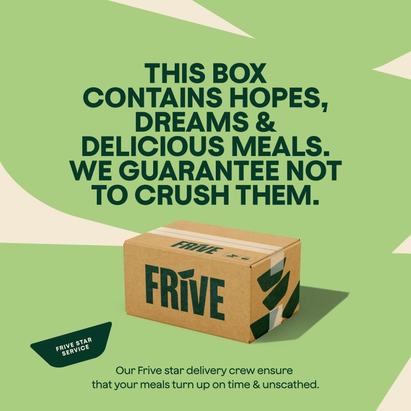 Among Equals cooks up new identity for ready-to-eat meal brand Frive