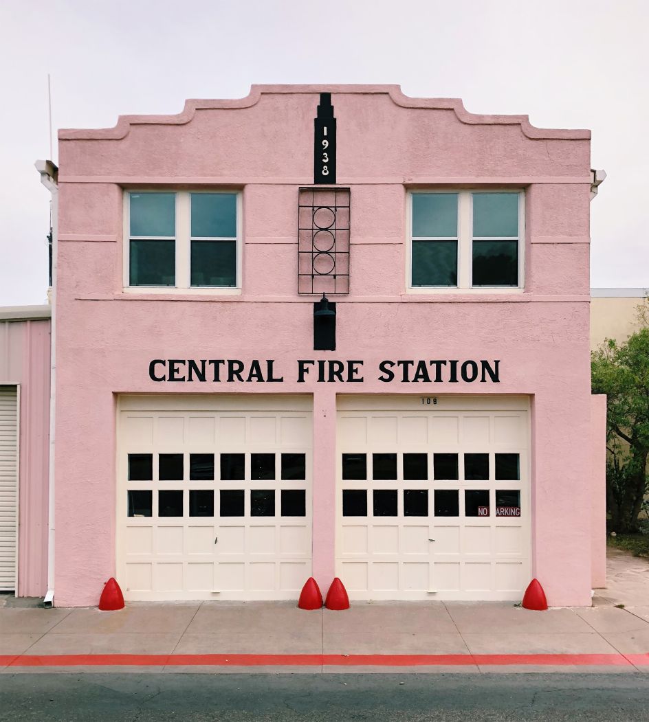 Central Fire Station, Marfa, Texas, c. 1938. Photo by Emily Prestridge – [@emprestridge](https://www.instagram.com/emprestridge)