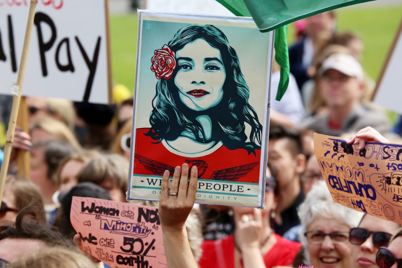 Women's March, Wellington, NZ. Image credit: Andy McArthur