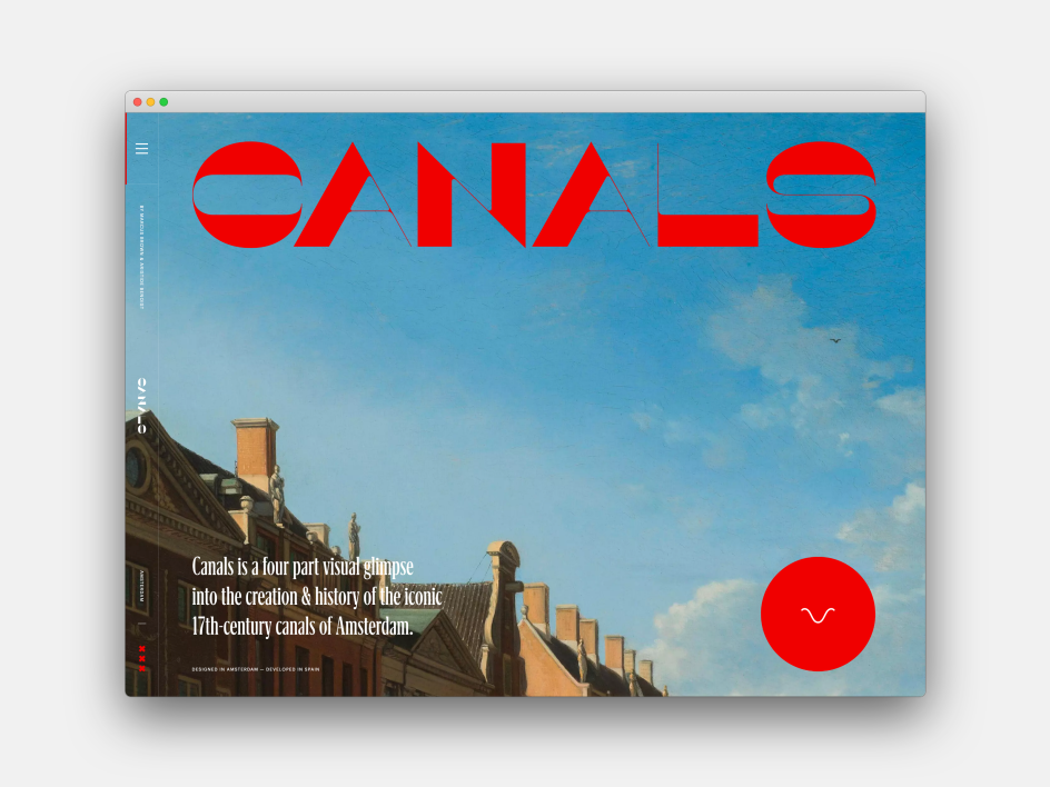 Canals of Amsterdam, demonstrating the ScrollyTelling trend