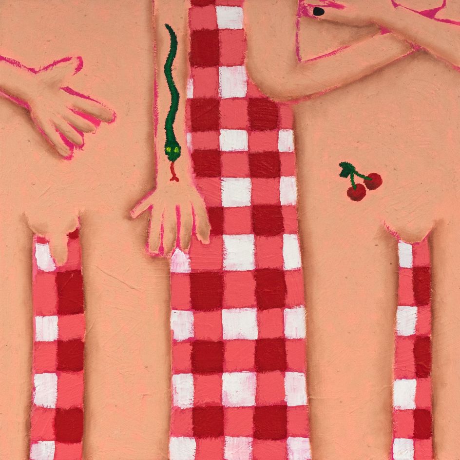 Love Hurts, 2019, Acrylic and oil stick on canvas © Hunter Potter