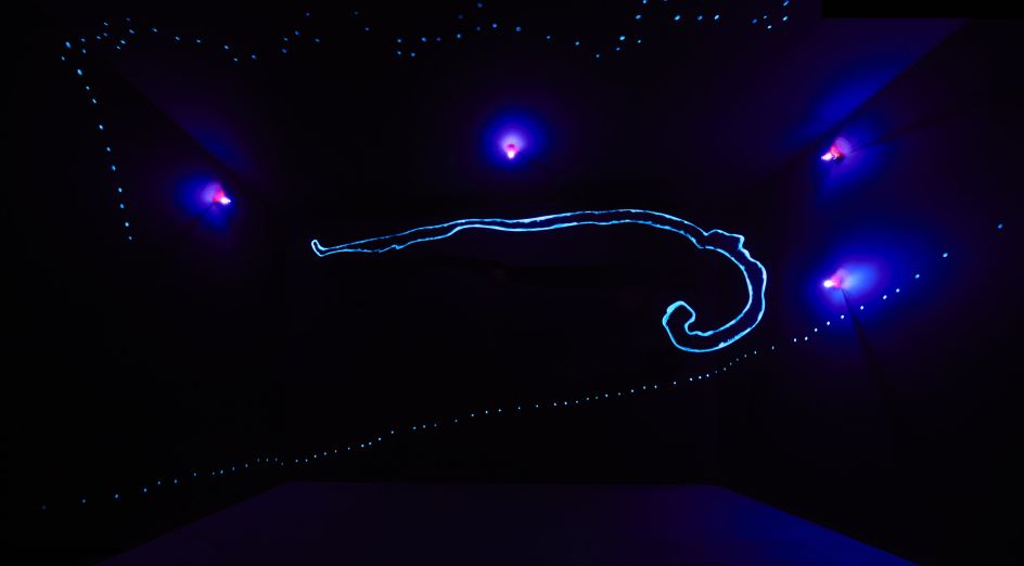 Lucio Fontana, Ambiente spaziale, 1967/2017, installation view at Pirelli HangarBicocca, Milan, 2017. Courtesy Pirelli HangarBicocca, Milan. ©Fondazione Lucio Fontana Photo: Agostino Osio