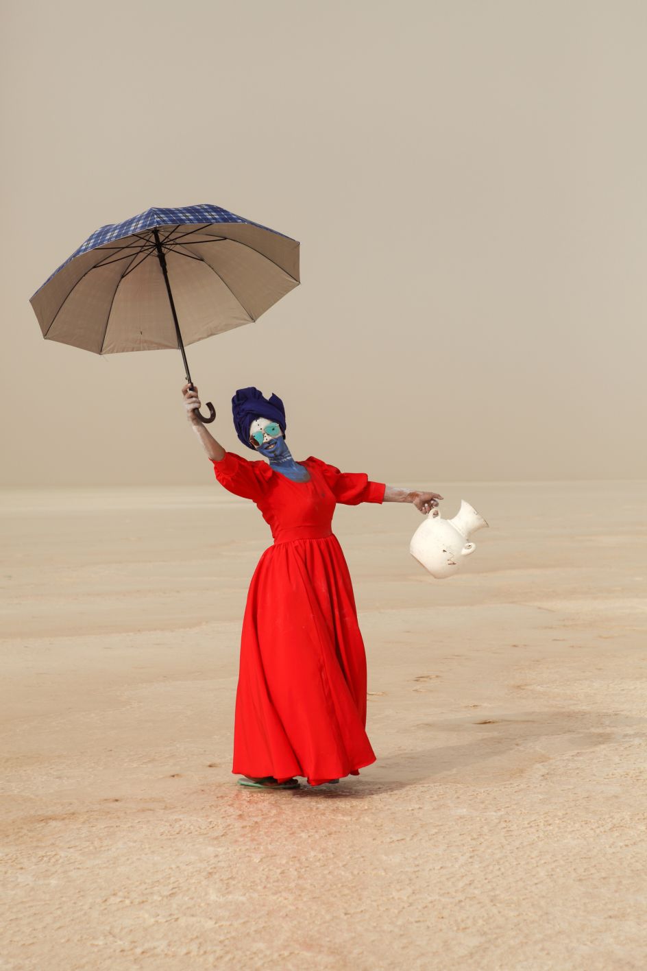 Behind the scenes of Aida Muluneh shoot in Ethiopia, July 2018. WaterAid/ Neil Wissink