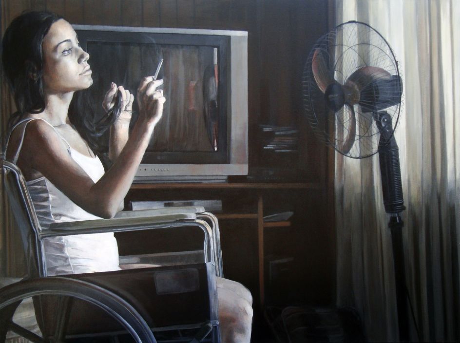 Paula Saneaux - Tomorrow - Acrylic on Canvas - 36x48 in - 2010