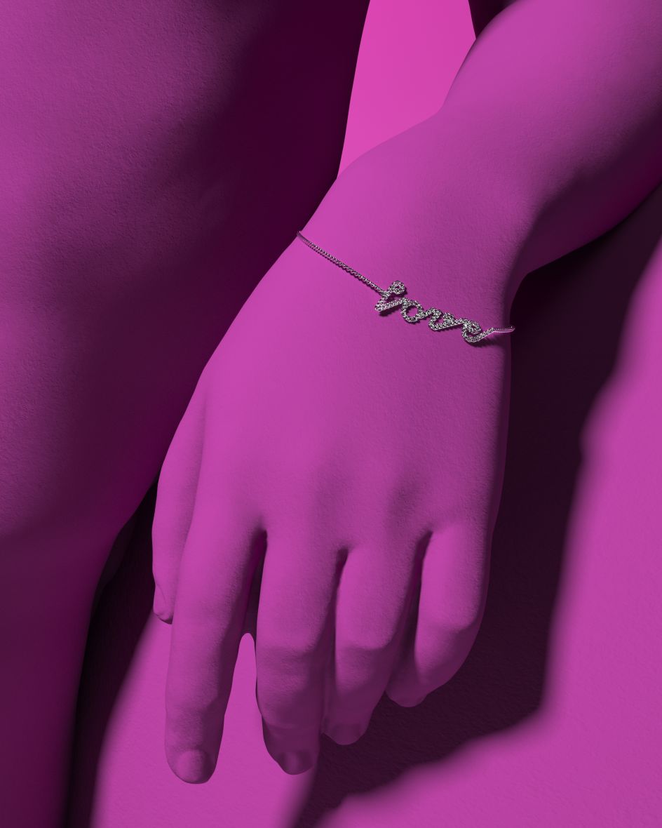 MIGLE x Hanzer Liccini, Letterchain bracelet, image by Marie Dommenget, 2021