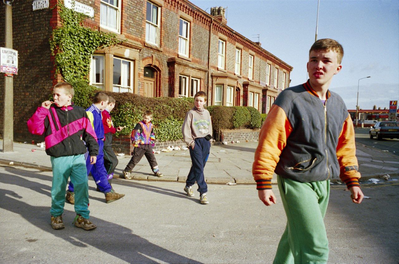 Gangolads, Anfield 1992 © Tom Wood courtesy RRB Photobooks