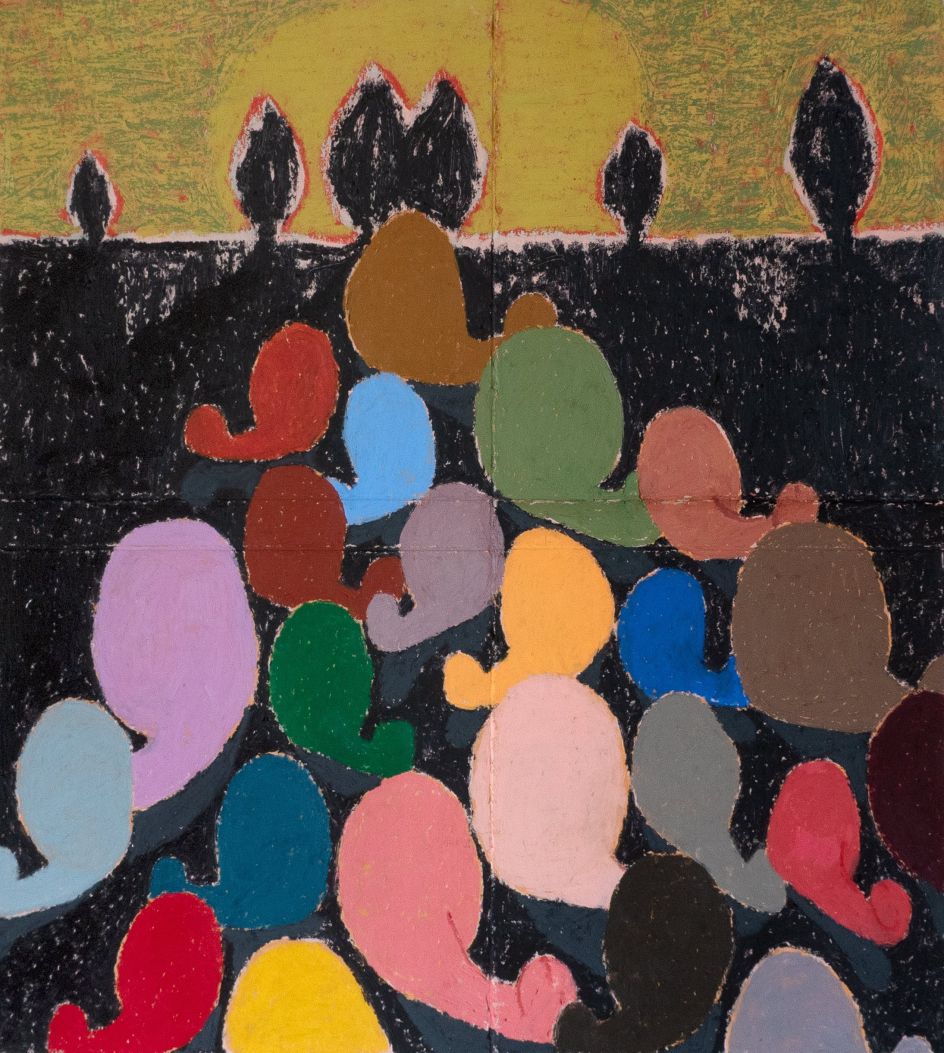 Pond Drifters, Oil pastel on cardboard, 54 x 49cm © Francisco Mendes Moreira