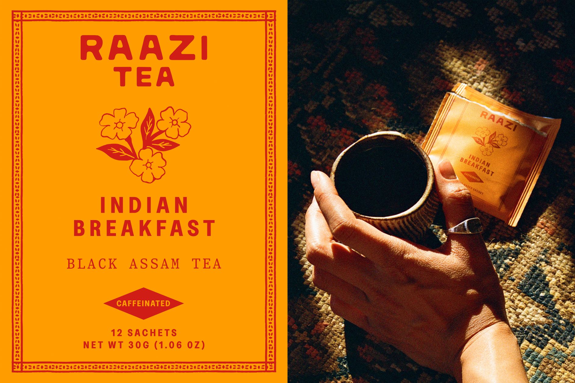Raazi Tea aims to 'Slow the Now' with identity by Wedge | Creative Boom