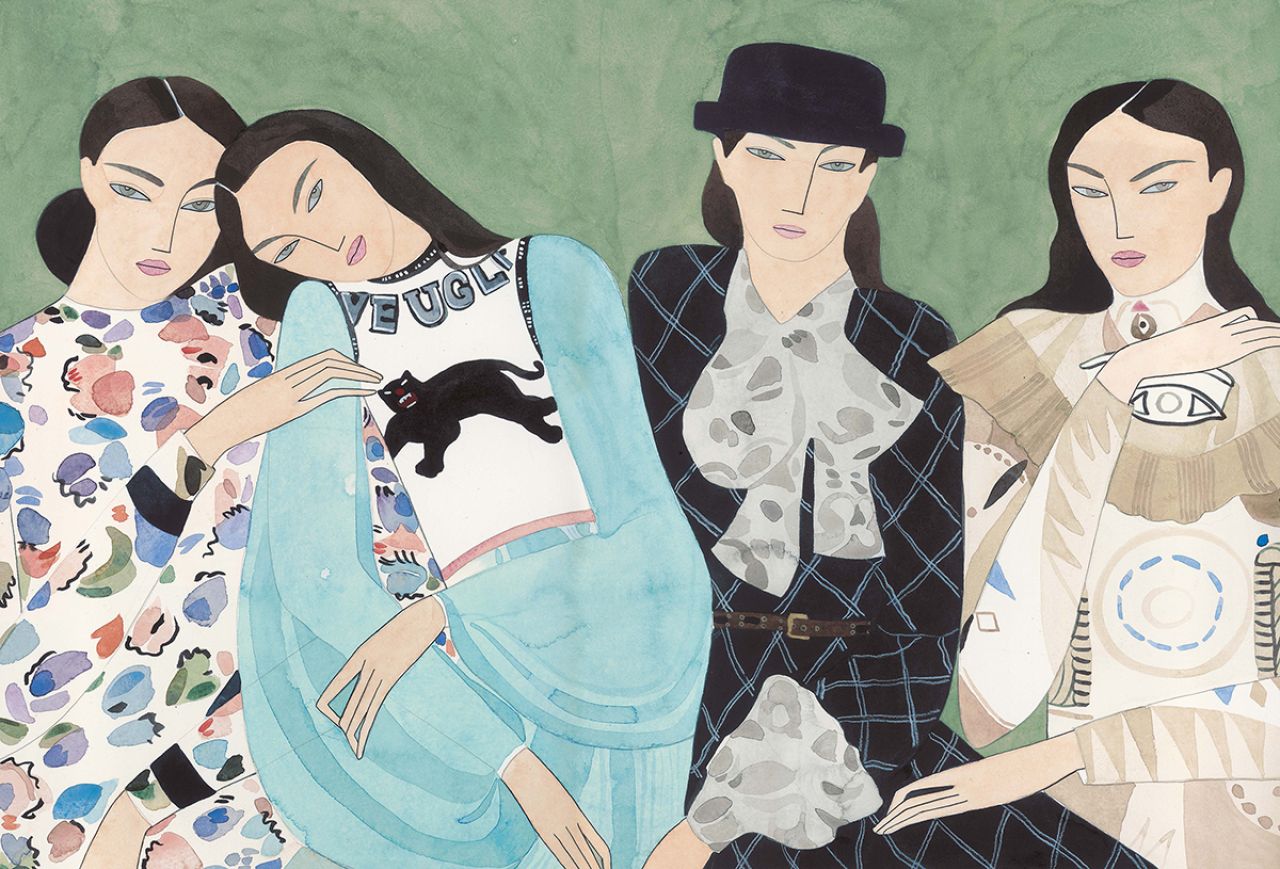 Group portrait: ARMANA, GUCCI, CHANEL, GIVENCHY