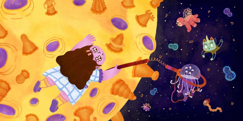 Muge studied graphic design before pursuing illustration